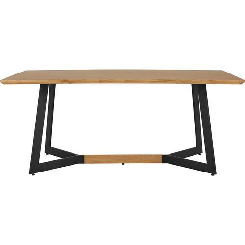 Winni-table De Salle à Manger 180 Cm En Chêne / Noir