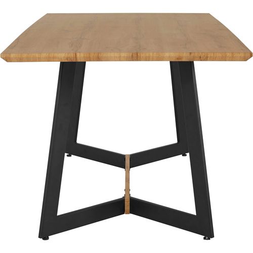 Winni-table De Salle à Manger 180 Cm En Chêne / Noir