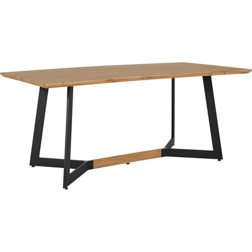 Winni-table De Salle à Manger 180 Cm En Chêne / Noir