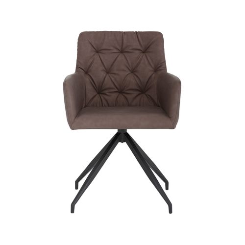 Ashley-chaises De Salle à Manger Tapissées Set Of 2 In Pu Brown