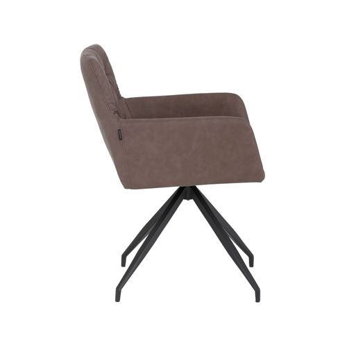 Ashley-chaises De Salle à Manger Tapissées Set Of 2 In Pu Brown
