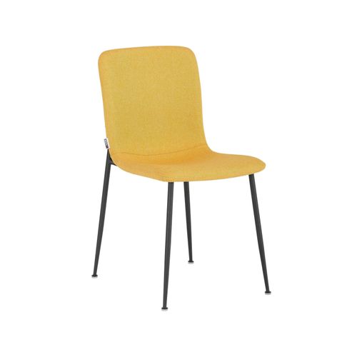 Faye-lot De 2 Chaises De Salle à Manger Rembourrées En Tissu Moutarde