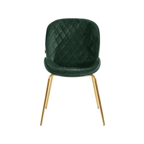 Mia-chaises De Salle à Manger Tapissées Lot De 2 En Velours Vert Foncé