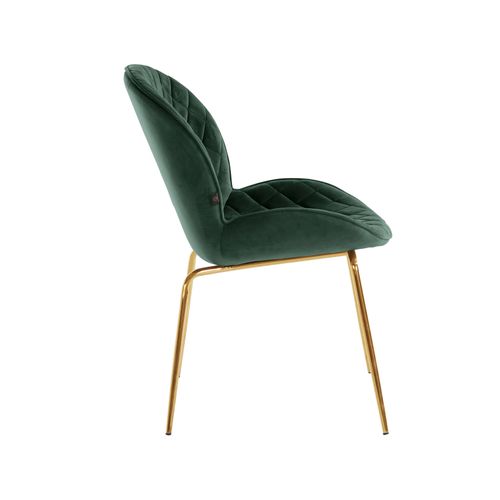 Mia-chaises De Salle à Manger Tapissées Lot De 2 En Velours Vert Foncé