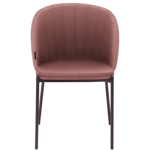 Keira-fauteuil De Salle à Manger En Velours Rose, 2 Pièces