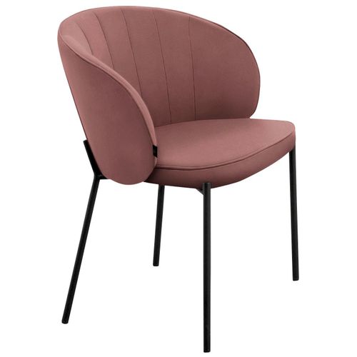 Keira-fauteuil De Salle à Manger En Velours Rose, 2 Pièces
