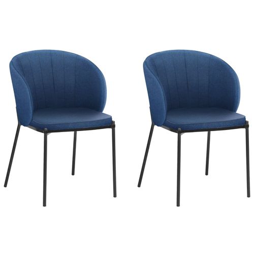 Keira-chaise à Manger En Bleu, Paquet De 2