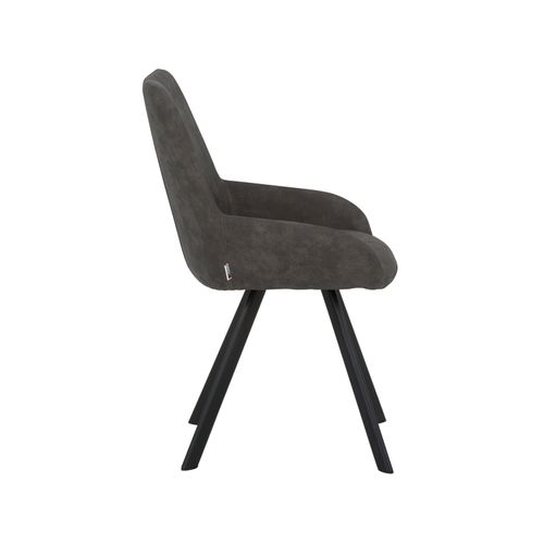 Sandra-lot De 2 Chaises De Salle à Manger Rembourrées En Micro.