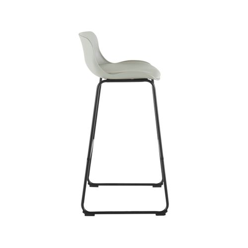 Jasmin-tabourets De Bar Rembourrés, Ensemble De 2, En Polyuréthane Gris Clair