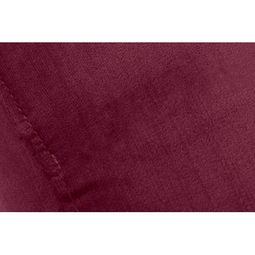 Berry-tabouret En Velours Bordeaux