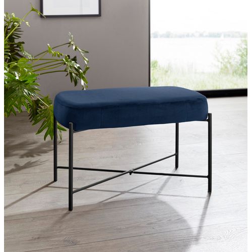Berry-banc En Velours Bleu Foncé