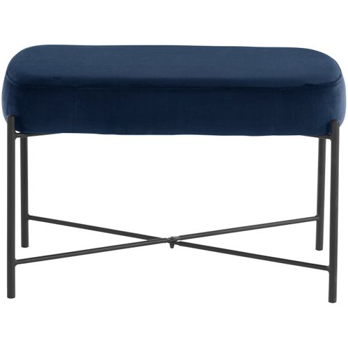 Berry-banc En Velours Bleu Foncé