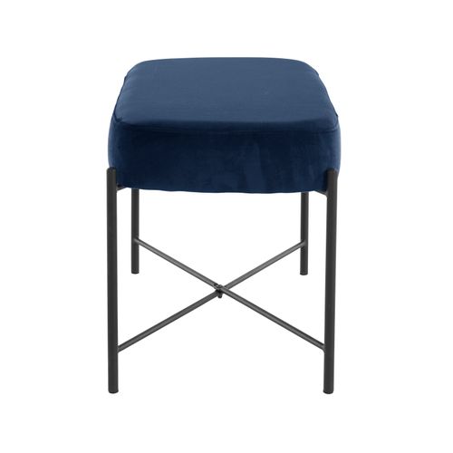 Berry-banc En Velours Bleu Foncé