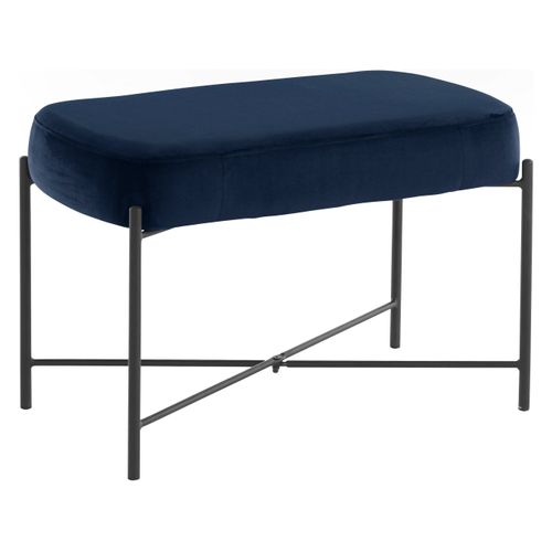 Berry-banc En Velours Bleu Foncé