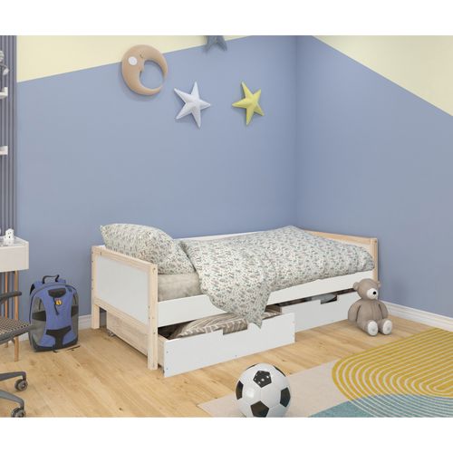 Square Line-bob Set De Tiroirs 2 Pièces Blanc/naturel