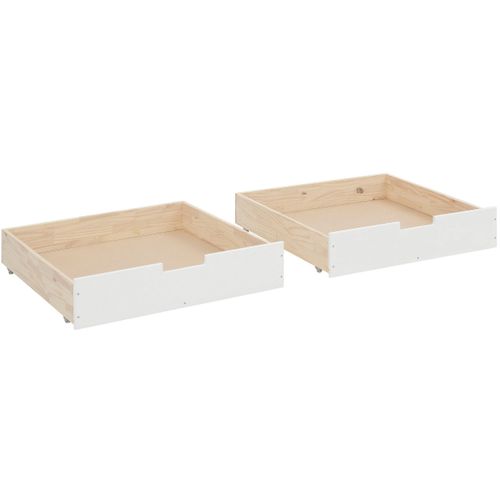Square Line-bob Set De Tiroirs 2 Pièces Blanc/naturel