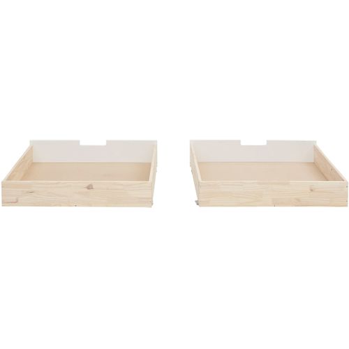 Square Line-bob Set De Tiroirs 2 Pièces Blanc/naturel