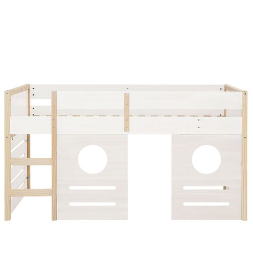 Square Line-fenêtres Latérales En Pin Blanc Nature