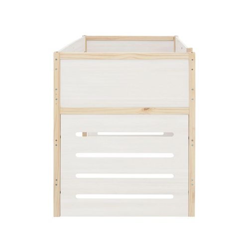 Square Line-fenêtres Latérales En Pin Blanc Nature