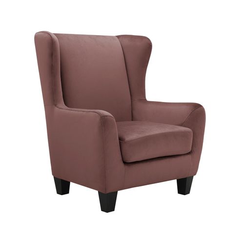 Zhili-fauteuils Rembourrée Avec Tabouret En Velours Rose