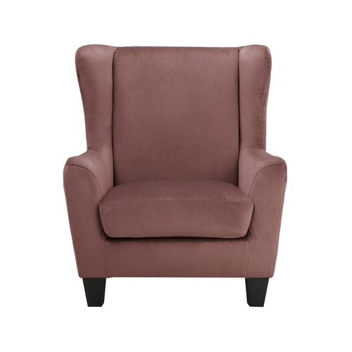 Zhili-fauteuils Rembourrée Avec Tabouret En Velours Rose