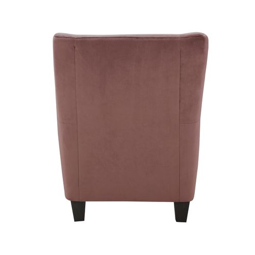 Zhili-fauteuils Rembourrée Avec Tabouret En Velours Rose