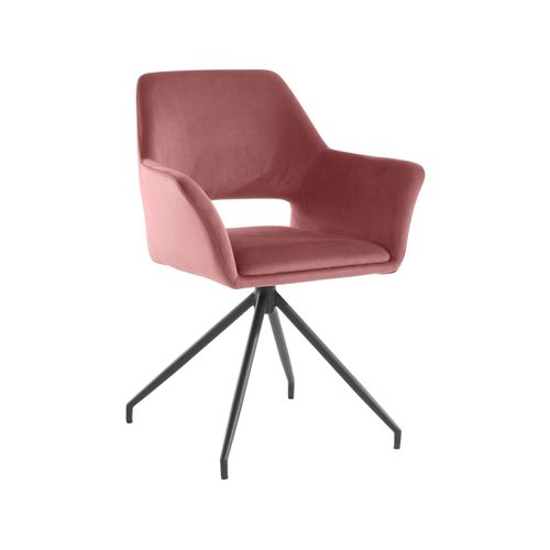 Vera-fauteuil En Velours Rosa, 2 Pièces