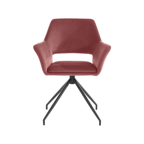 Vera-fauteuil En Velours Rosa, 2 Pièces