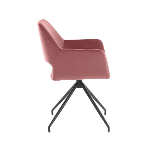 Vera-fauteuil En Velours Rosa, 2 Pièces