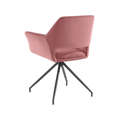 Vera-fauteuil En Velours Rosa, 2 Pièces