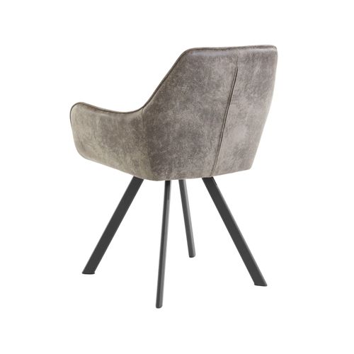Olga-fauteuil 1 Pack En Velours Gris