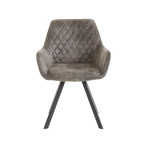Olga-fauteuil 1 Pack En Velours Gris