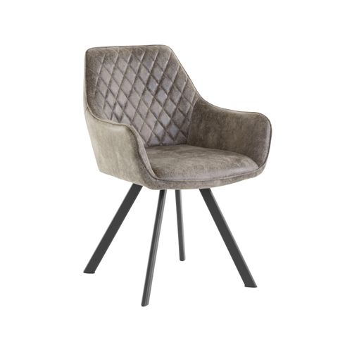 Olga-fauteuil 1 Pack En Velours Gris