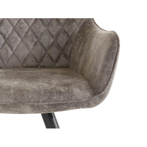 Olga-fauteuil 1 Pack En Velours Gris