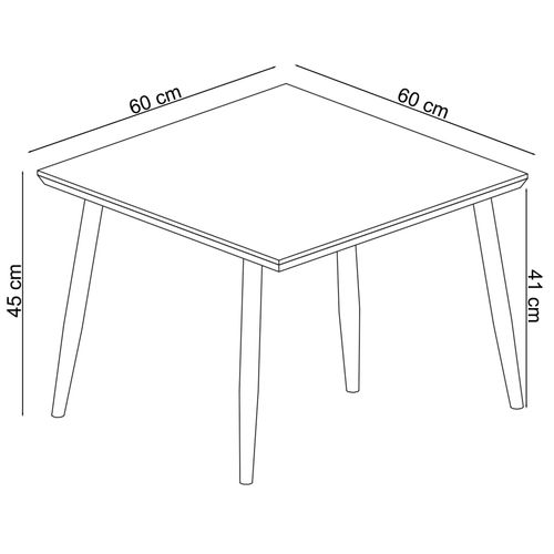 Monza-table D'appoint En Mélaminé Noir