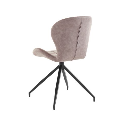 Nova-chaises De Salle à Manger Tapissées Ensemble De 2 En Microfibre Grise