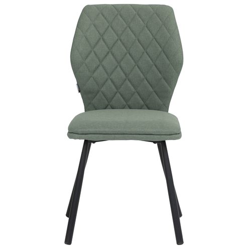 Jessica-chaises De Salle à Manger Tapissées, Ensemble De 2, En Tissu Tissé, Vert Foncé