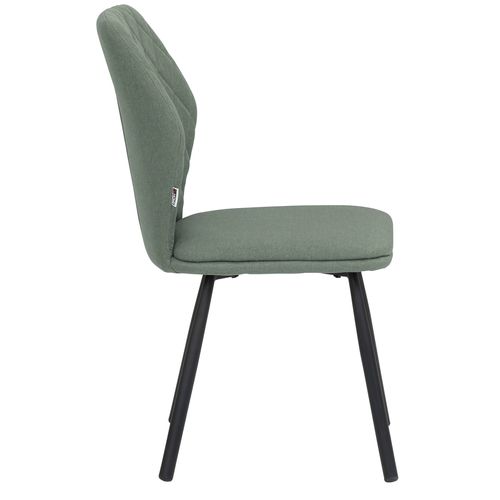 Jessica-chaises De Salle à Manger Tapissées, Ensemble De 2, En Tissu Tissé, Vert Foncé