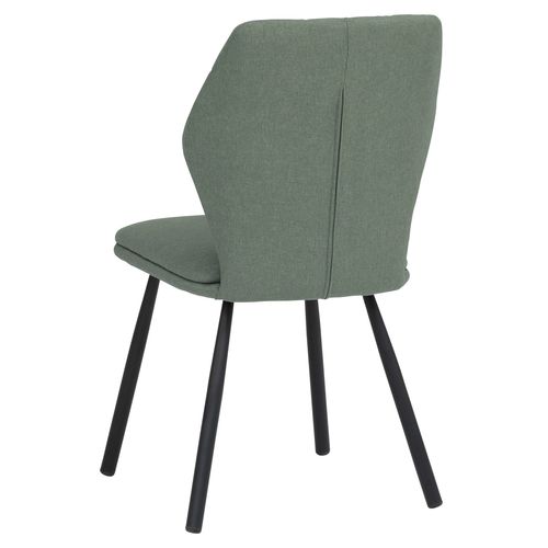 Jessica-chaises De Salle à Manger Tapissées, Ensemble De 2, En Tissu Tissé, Vert Foncé