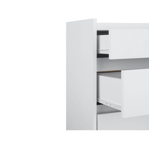 Kosmo - Commode Avec 8 Tiroirs En Mélaminé Blanc