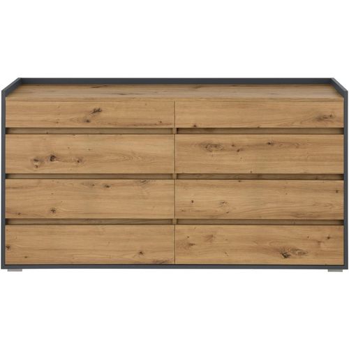 Kosmo - Buffet Avec 8 Tiroirs En Effet Chêne Anthracite