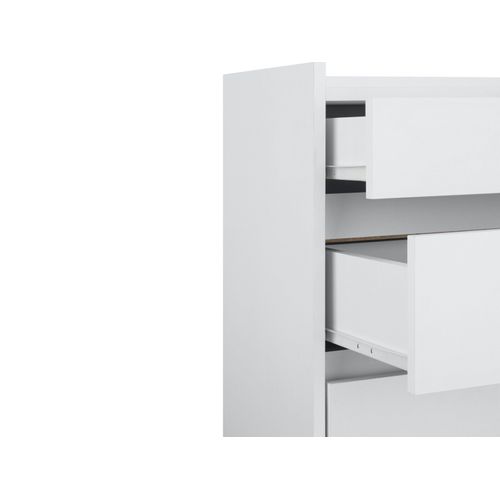 Kosmo - Commode Avec 4 Tiroirs En Mélaminé Blanc