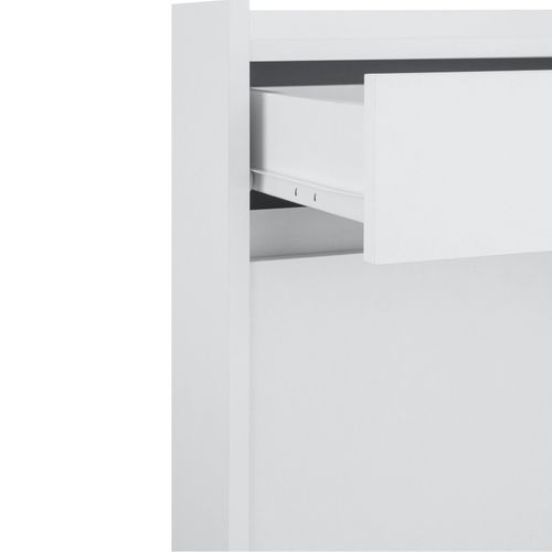 Kosmo - Meuble à Chaussures Avec 2 Portes En Effet Bois Blanc