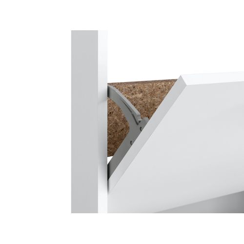 Bill - Coffre à Chaussures Avec 2 Portes Battantes En Blanc