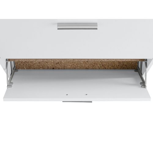 Bill - Coffre à Chaussures Avec 2 Portes Battantes En Blanc