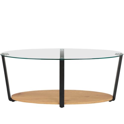 Blake-table Basse En Verre / Chêne