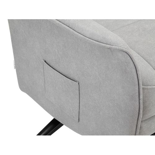 Madoc-fauteuil De Relaxation Manuel En Tissu Gris