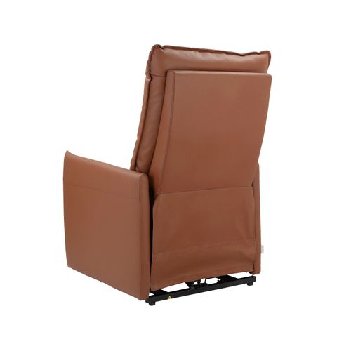 Marko-fauteuil Inclinable Électrique Et Relevable En Pu Cognac