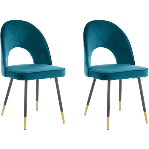 Rosie-chaise 2 Pack En Velvet Petrol