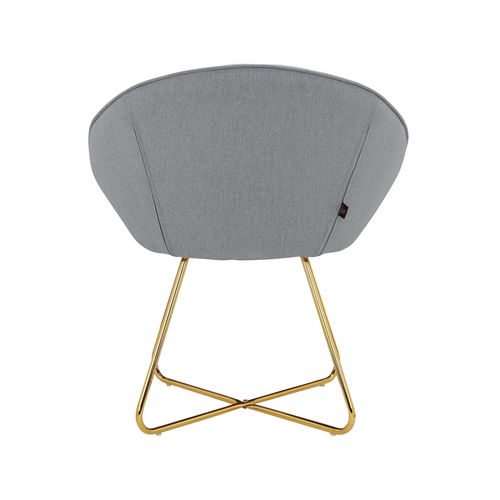 Tigela-chaise D'appoint Tapissée En Tissu Woollook Gris Clair